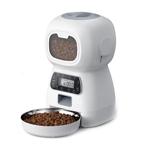 Automatischer Futterspender für Katzen, 3,5 l, intelligente WLAN-App-Steuerung, kabelloses und kompaktes Design, automatische Übertragung, Trockenfutter, automatischer Spender mit Timer, bis zu 10 Automatischer Futterspender für Katzen, 3,5 l, intelligente WLAN-App-Steuerung, kabelloses und kompaktes Design, automatische Übertragung, Trockenfutter, automatischer Spender mit Timer, bis zu 10 von JOPWUE