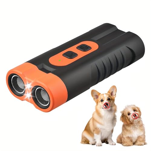 JOPWUE Anti-Bell-Gerät für Hunde, Ultraschall-Bellkontrolle, wiederaufladbar, 2-in-1-Hundeschreck mit HD-Display und LED-Taschenlampe, effektiv für kleine, mittelgroße und große Hunde (Dinuclear) von JOPWUE