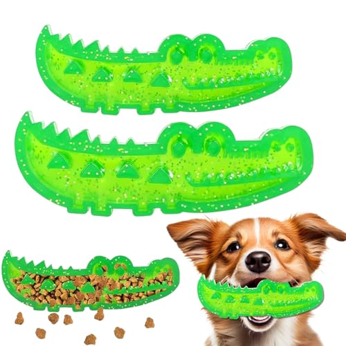 JOPWUE Hundespielzeug für langsames Füttern, interaktiver Puzzle-Futterspender für Snacks, Kautraining, Alligator-Hunde, Kauspielzeug für große, mittelgroße und kleine Hunde, Zahnreinigung (12 x 4,5 von JOPWUE