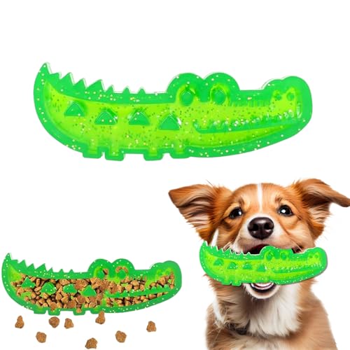 JOPWUE Hundespielzeug für langsames Füttern, interaktiver Puzzle-Futterspender für Snacks, Kautraining, Alligator-Hunde, Kauspielzeug für große, mittelgroße und kleine Hunde, Zahnreinigung (12 x 4,5 von JOPWUE