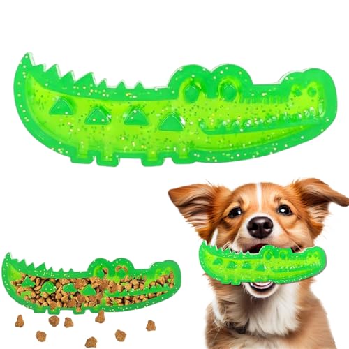 JOPWUE Hundespielzeug für langsames Füttern, interaktiver Puzzle-Futterspender für Snacks, Kautraining, Alligator-Hunde, Kauspielzeug für große, mittelgroße und kleine Hunde, Zahnreinigung (16 x 6 cm) von JOPWUE