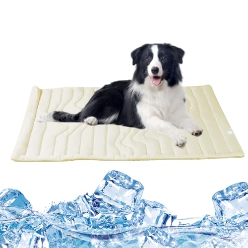 JOPWUE Kühlmatte für Hunde, 2025 neue Sommermatte für Hunde, langlebige Haustiermatte, Eisseidenkissen, tragbar, ungiftig, Hundebett, wasserdicht und leicht zu reinigen, für drinnen und draußen von JOPWUE