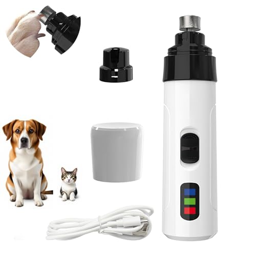 JOPWUE Nagelschleifer für Hunde & Katzen, geräuscharm, USB Wiederaufladbarer Elektrischer Haustier-Nagelschleifer, Professioneller Haustier-Nagelschneider für Hunde, Katzen, Haustier und andere von JOPWUE