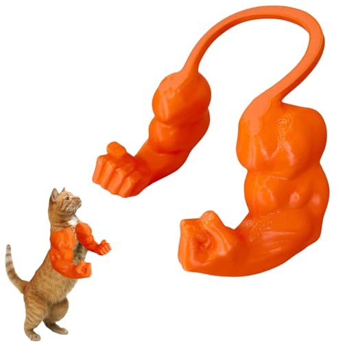 Katzen-Muskelarm-Dekoration, 3D-gedruckte Katzen-Muskelarme, Halloween-Kostüme für Haustiere, Katzenhals-Arme mit Muskeln, starker Arm für Katzen, riesige Halloween-Requisiten für lustige kleine Hunde von JOPWUE