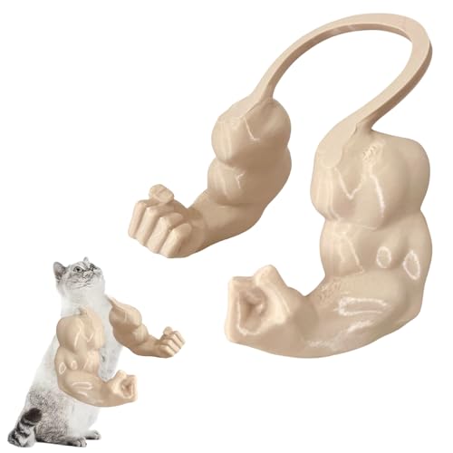 Katzen-Muskelarm-Dekoration, 3D-gedruckte Katzen-Muskelarme, Halloween-Kostüme für Haustiere, Katzenhalsarme mit Muskeln, starker Arm für Katzen, riesige Halloween-Requisiten für lustige kleine von JOPWUE