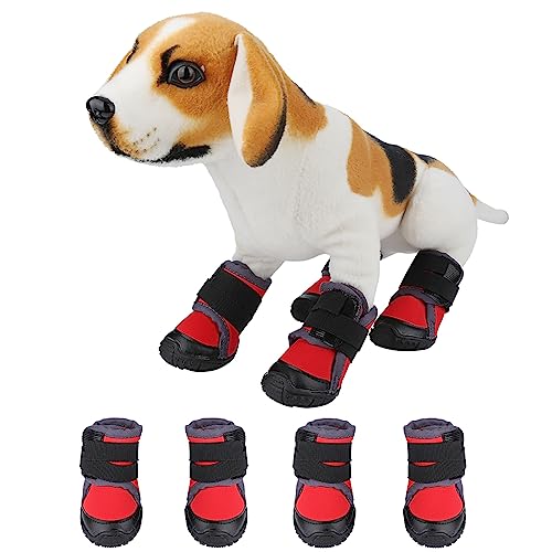 JOROBURO 4 Stück Hundestiefel, Modische Haustier-Welpenschuhe mit Verstellbaren Riemen, rutschfeste Outdoor-Sport-Kletterstiefel für Große Hunde Zum Spazierengehen, Laufen, Wandern und JOROBURO 4 Stück Hundestiefel, Modische Haustier-Welpenschuhe mit Verstellbaren Riemen, rutschfeste Outdoor-Sport-Kletterstiefel für Große Hunde Zum Spazierengehen, Laufen, Wandern und von JOROBURO