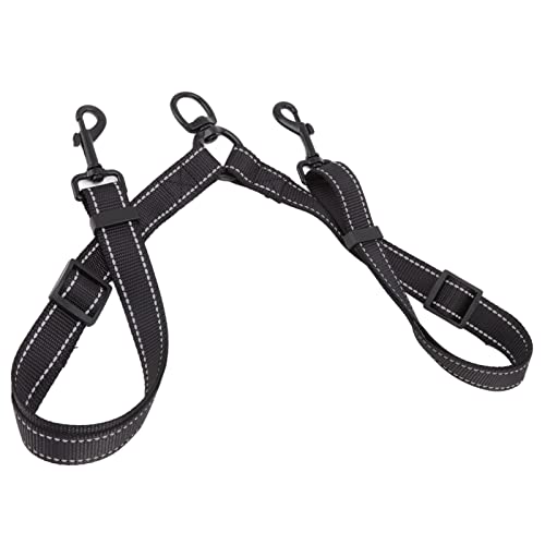 JOROBURO Doppelte Hundeleine, um 360 Grad Drehbar, Reflektierende Doppel-Hundeleine, Schwarzes Nylon, Längenverstellbar, Zwei Hundeleinen-Splitter für Hundetraining Im Freien JOROBURO Doppelte Hundeleine, um 360 Grad Drehbar, Reflektierende Doppel-Hundeleine, Schwarzes Nylon, Längenverstellbar, Zwei Hundeleinen-Splitter für Hundetraining Im Freien von JOROBURO