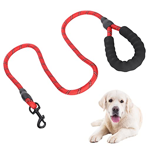 Hundeleine, Haustier-Hochleistungs-Nylonleine, Reflektierendes Rundseil, Hundeleine mit Gepolstertem Griff für Große, Kleine, Mittelgroße Hunde Im Freien, Beim Spazierengehen und Hundeleine, Haustier-Hochleistungs-Nylonleine, Reflektierendes Rundseil, Hundeleine mit Gepolstertem Griff für Große, Kleine, Mittelgroße Hunde Im Freien, Beim Spazierengehen und von JOROBURO