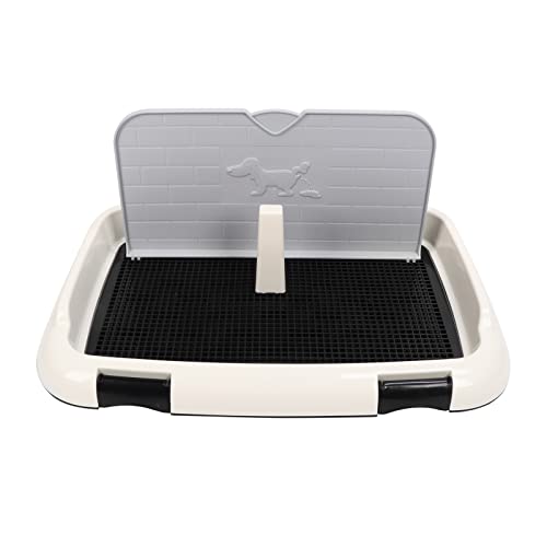 JOROBURO Hundetöpfchen-Tablett, Indoor-Welpen-PIPI-Pad-Halter, Haustier-Töpfchen mit Wandabdeckung, Hundetoilette, Indoor-Welpen-Trainingspads, Tragbarer, Abnehmbarer (Schwarz) von JOROBURO