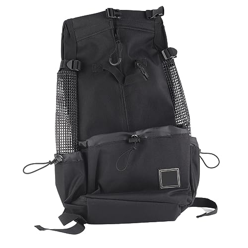 Hundetrage-Rucksack, Polyester, Atmungsaktiv, Waschbar, Haustier-Rucksack, Head-Out-Design, Haustier-Rucksack für Große Hunde und Katzen für Reisen, Wandern, Spazierengehen, Outdoor, Schwarz Hundetrage-Rucksack, Polyester, Atmungsaktiv, Waschbar, Haustier-Rucksack, Head-Out-Design, Haustier-Rucksack für Große Hunde und Katzen für Reisen, Wandern, Spazierengehen, Outdoor, Schwarz von JOROBURO
