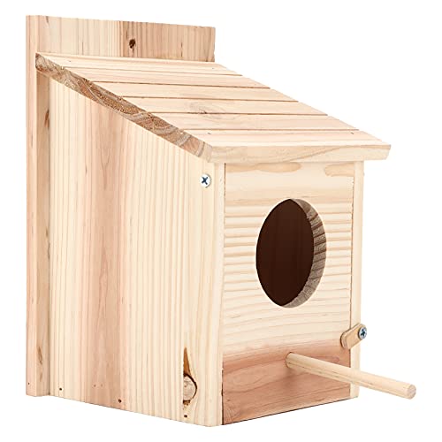 Innovatives Vogelhaus aus Holz, Sichere DIY-Vogelhaus-Zuchtbox aus Holz für den Außenbereich, Einfach zu Bedienen, Kolibri-Häuser, Holz-Vogelhäuschen Zum Aufhängen von von JOROBURO