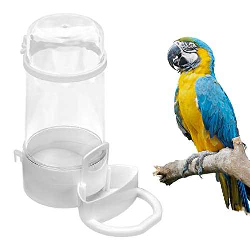 5-teiliger Vogelfutterspender, Automatischer Vogelfutterspender, 415 Ml, Transparente Automatische Futterspender mit Ständer, Vogelkäfig-Wasserspender für Vögel, Sittiche von JOROBURO