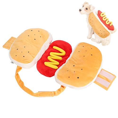 JOROBURO Haustier-Hot-Dog-Kostüm, Hamburger-Design, Baumwolle, Gelbes Haustier-Hot-Dog-Kleid. Hamburger Kleidung Warme Kleidung Halloween Cosplay Outfit Urlaub Party Dress Up für Welpen JOROBURO Haustier-Hot-Dog-Kostüm, Hamburger-Design, Baumwolle, Gelbes Haustier-Hot-Dog-Kleid. Hamburger Kleidung Warme Kleidung Halloween Cosplay Outfit Urlaub Party Dress Up für Welpen von JOROBURO