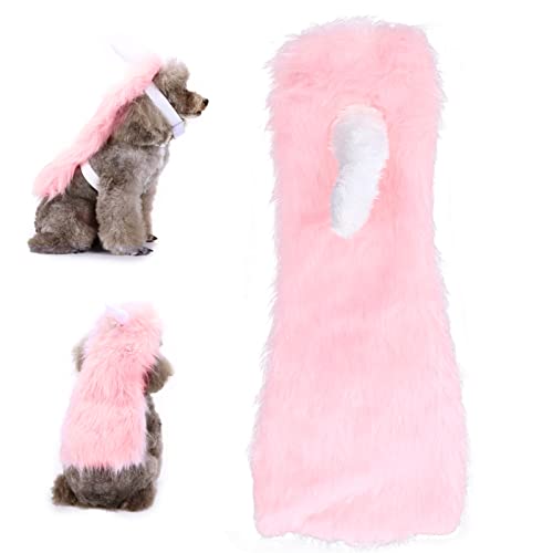 JOROBURO Haustier-Hunde-Weihnachtskostüm, Niedlicher Haustier-Plüschumhang, Halloween-Weihnachtskostüme, Haustierkleidung, Winter-Welpen-Outfit für Kleine, Mittelgroße Katzen und Hunde (M) von JOROBURO