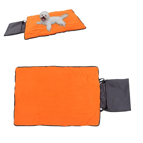 JOROBURO Haustiermatte für den Außenbereich, Wendbar, Wasserdicht, Maschinenwaschbar, Tragbare Hundeschlafunterlage, Tragbares, Faltbares, Weiches Hundebett für (Grau mit orangefarbener JOROBURO Haustiermatte für den Außenbereich, Wendbar, Wasserdicht, Maschinenwaschbar, Tragbare Hundeschlafunterlage, Tragbares, Faltbares, Weiches Hundebett für (Grau mit orangefarbener von JOROBURO