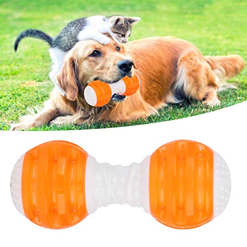 JOROBURO Hunde-Kauspielzeug, Bissfestes Kauspielzeug für Haustiere, Langhantelform, Geräusch, Backenzahn-Reinigungsspielzeug, Interaktives Haustier-Zahnen-Backenzahn-Reinigungsspielzeug JOROBURO Hunde-Kauspielzeug, Bissfestes Kauspielzeug für Haustiere, Langhantelform, Geräusch, Backenzahn-Reinigungsspielzeug, Interaktives Haustier-Zahnen-Backenzahn-Reinigungsspielzeug von JOROBURO