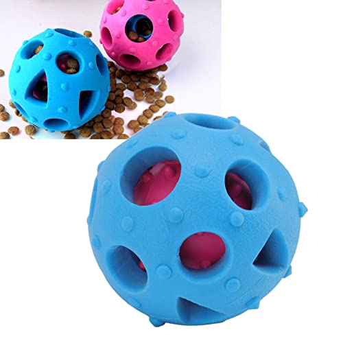 JOROBURO Hunde-Kauspielzeug, Langlebiges, Sicheres Backenzahn-Trainings-Hundespielzeugball, um Haustiere zu Beschäftigen, Hunde-Puzzlebälle, Bissfest, Interaktiver Langsamer (Blau) von JOROBURO