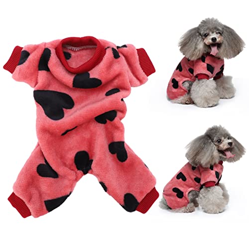JOROBURO Hunde-Pyjamas, Hunde-Plüsch-Overalls, Niedliche Modische Kleidung für Haustiere, Pyjamas, Kalte Winter-Hunde-Overalls, Welpen-Kleidung, Warme Pullover-Bekleidung, Kostüm für (S) von JOROBURO