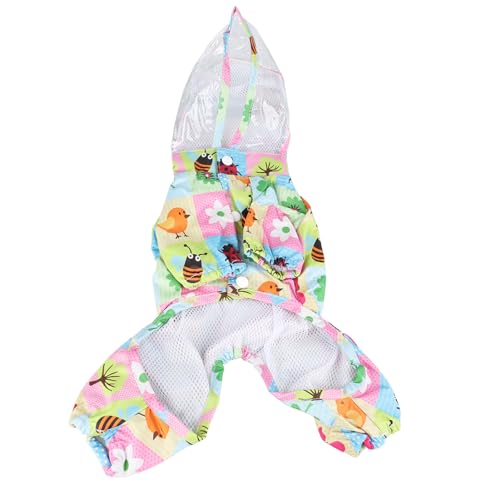 JOROBURO Hunde-Regenjacke, Reflektierendes PU-Material, Haustier-Hoodie-Regenmantel, Einfache Reinigung, 4-beinig, Vollständig Umwickelt, Bequem, Atmungsaktiv, Niedliche Hunde-Regenjacke JOROBURO Hunde-Regenjacke, Reflektierendes PU-Material, Haustier-Hoodie-Regenmantel, Einfache Reinigung, 4-beinig, Vollständig Umwickelt, Bequem, Atmungsaktiv, Niedliche Hunde-Regenjacke von JOROBURO