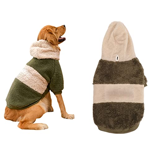 JOROBURO Hunde-Winter-Kapuzenpullover, Niedlich, Weich, Verhindert Haarausfall, Verdickte Warme Hundekleidung aus Baumwolle, Hundejacke, Welpenmäntel mit Kapuze für Mittelgroße und Große von JOROBURO