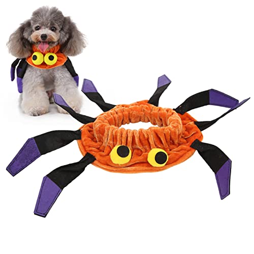 JOROBURO Hundehalsband, Weiches, Spinnenförmiges, Interessantes Hundehalsband, Weiches, Lustiges Hundehalsband für Große, Mittelgroße und Kleine Hunde, Halloween, Weihnachtsfeiern, (L) von JOROBURO