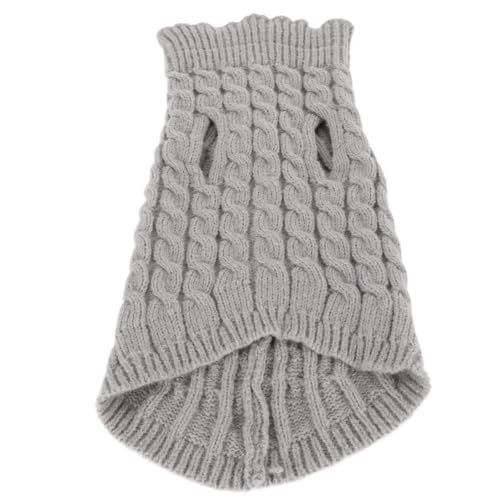 JOROBURO Hundepullover, Zopfmuster, Hoher Halsausschnitt, Reine Farbe, Hundestrickpullover, Hundepullover, Mantel, Warme Hundekleidung, Weiche Strickwaren für Kleine, Mittelgroße Hunde, (L) von JOROBURO