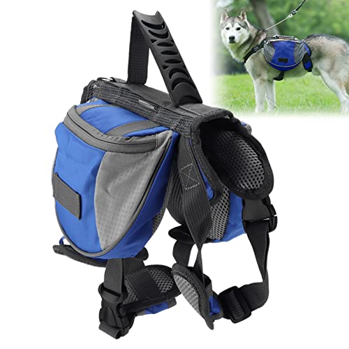 JOROBURO Hunderucksack, Jagdhund-Satteltaschen, Camping, Wandern, Reflektierender Streifen, Rucksack, Satteltasche, Hundesatteltasche, Rucksack für Kleine, Mittelgroße und Große Hunde (M) von JOROBURO