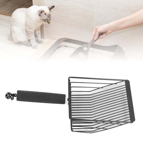 JOROBURO Katzenstreuschaufel, Abnehmbarer Griff, Metall, Schnelle Filtration, Katzenstreuschaufel, Katzenstreuschaufel für die Reinigung der Katzentoilette, Katzenkotschaufel für eine JOROBURO Katzenstreuschaufel, Abnehmbarer Griff, Metall, Schnelle Filtration, Katzenstreuschaufel, Katzenstreuschaufel für die Reinigung der Katzentoilette, Katzenkotschaufel für eine von JOROBURO