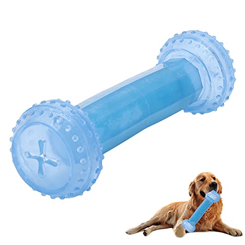 JOROBURO Kühlendes Kauspielzeug für Haustiere, Bissfestes TPR-Material, Zahnspielzeug für Haustiere, Kühlendes Beißspielzeug für Kleine, Mittelgroße und Große Hunde, Welpen (Langhanteltyp) von JOROBURO