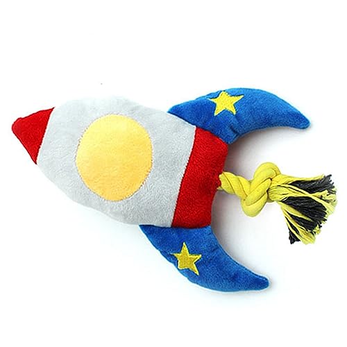 JOROBURO Plüsch-Haustierspielzeug, Quietschend, Weich, Bissfest, Zähneknirschend, Ausgestopftes Haustier-Kauspielzeug mit Seilknoten, Quietschendes Crinkle-Plüsch-Kauspielzeug für Katzen von JOROBURO