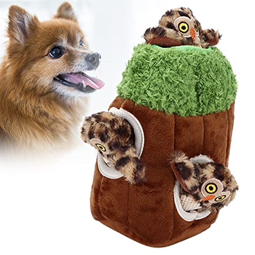 JOROBURO Puzzle-Hunde-Versteckspielzeug, Plüsch, Quietschend, Weiches Baumloch, Hundepuzzle, Such- und Versteckspielzeug mit Eulenspielzeug, Interaktives Hundespielzeug, JOROBURO Puzzle-Hunde-Versteckspielzeug, Plüsch, Quietschend, Weiches Baumloch, Hundepuzzle, Such- und Versteckspielzeug mit Eulenspielzeug, Interaktives Hundespielzeug, von JOROBURO