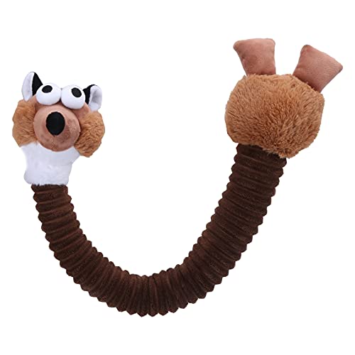JOROBURO Quietschendes Hundespielzeug, Niedlicher Brauner Fuchs, Interaktives Welpenspielzeug mit Cord-Sound, Bissfestes Hundespielzeug Zur Zahnreinigung, Plüsch-Kauspielzeug für Kleine, JOROBURO Quietschendes Hundespielzeug, Niedlicher Brauner Fuchs, Interaktives Welpenspielzeug mit Cord-Sound, Bissfestes Hundespielzeug Zur Zahnreinigung, Plüsch-Kauspielzeug für Kleine, von JOROBURO