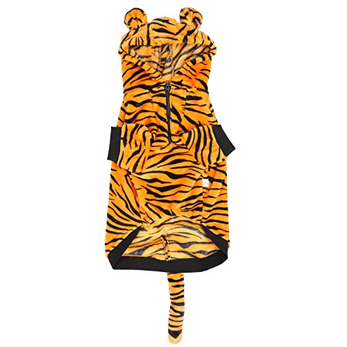 JOROBURO Warme Kleidung für Haustiere, Niedliche Tigerstreifen Verhindern Haarausfall, Hunde-Winterkleidung, Hunde-Tiger-Kapuzenpullover, Hunde-Sweatshirt mit Tigerschwanz für Mittelgroße JOROBURO Warme Kleidung für Haustiere, Niedliche Tigerstreifen Verhindern Haarausfall, Hunde-Winterkleidung, Hunde-Tiger-Kapuzenpullover, Hunde-Sweatshirt mit Tigerschwanz für Mittelgroße von JOROBURO
