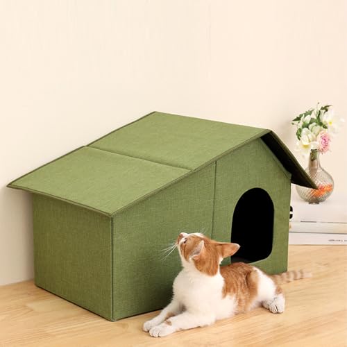 Katzenhaus für Draußen, Wasserabweisend, Wetterfest, Geräumig, Geschlossen, Faltbar, Katzenunterstand, Isoliertes Wildkatzenhaus, Haustierhaus für Katzenwelpen, Alle Jahreszeiten Katzenhaus für Draußen, Wasserabweisend, Wetterfest, Geräumig, Geschlossen, Faltbar, Katzenunterstand, Isoliertes Wildkatzenhaus, Haustierhaus für Katzenwelpen, Alle Jahreszeiten von JOROBURO