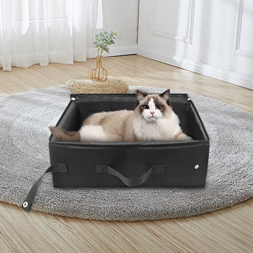 Katzentoilette, Auslaufsichere, Wasserdichte, Zusammenklappbare Katzentoilette mit Versiegelten Doppelreißverschlüssen, Tragbare Katzen-Reisetoilette mit Deckel und Griff, Zusammenklappbarer Toiletten Katzentoilette, Auslaufsichere, Wasserdichte, Zusammenklappbare Katzentoilette mit Versiegelten Doppelreißverschlüssen, Tragbare Katzen-Reisetoilette mit Deckel und Griff, Zusammenklappbarer Toiletten von JOROBURO