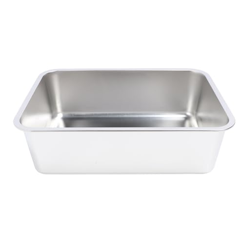 JOROBURO Offene Katzentoilette aus Edelstahl, Große, Widerstandsfähige, Klebefeste Oberflächen-Katzentoilette mit Hohen Seiten, Hohe Seiten-Katzentoilette, Metall-Kätzchen-Katzentoilette, JOROBURO Offene Katzentoilette aus Edelstahl, Große, Widerstandsfähige, Klebefeste Oberflächen-Katzentoilette mit Hohen Seiten, Hohe Seiten-Katzentoilette, Metall-Kätzchen-Katzentoilette, von JOROBURO