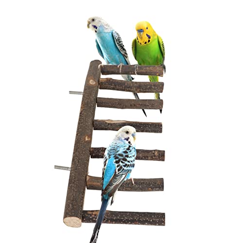 JOROBURO Vogel-Holzleiter, Schleifklauen, Mehrstufige Leiter, Papageien-Sitzstangenleiter, Holzvogel-Papageien-Sitzstangen-Ständer, Papageien-Sitzstangen-Brücke, Klettern, Kauspielzeug (7 JOROBURO Vogel-Holzleiter, Schleifklauen, Mehrstufige Leiter, Papageien-Sitzstangenleiter, Holzvogel-Papageien-Sitzstangen-Ständer, Papageien-Sitzstangen-Brücke, Klettern, Kauspielzeug (7 von JOROBURO