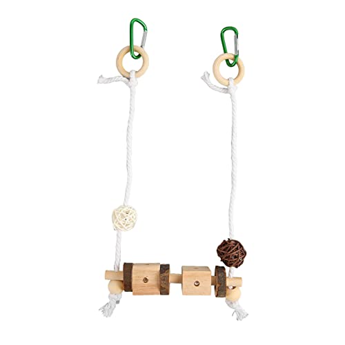 JOROBURO Vogel-Kauschaukel-Spielzeug, Holzblöcke, Rattan-Kugel, Baumwollseil, Kaubiss, Klettern, Rattan-Kugel, Vogel-Hängeschaukel-Spielzeug, Vogel-Kauschaukel-Spielzeug für Papageien JOROBURO Vogel-Kauschaukel-Spielzeug, Holzblöcke, Rattan-Kugel, Baumwollseil, Kaubiss, Klettern, Rattan-Kugel, Vogel-Hängeschaukel-Spielzeug, Vogel-Kauschaukel-Spielzeug für Papageien von JOROBURO