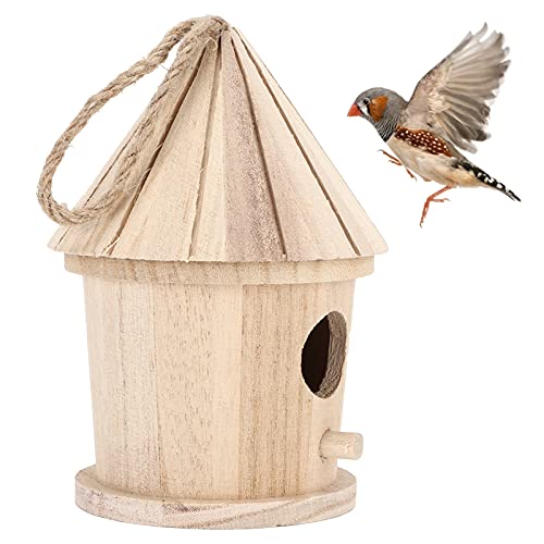 JOROBURO Vogelhaus aus Holz, DIY Rundes Hängendes Vogelnest aus Holz, Handgefertigtes Vogelhaus aus Holz, Stabile Vogelnester aus Holz Zum Aufhängen, Garten-Vogelnest für den Garten Im JOROBURO Vogelhaus aus Holz, DIY Rundes Hängendes Vogelnest aus Holz, Handgefertigtes Vogelhaus aus Holz, Stabile Vogelnester aus Holz Zum Aufhängen, Garten-Vogelnest für den Garten Im von JOROBURO