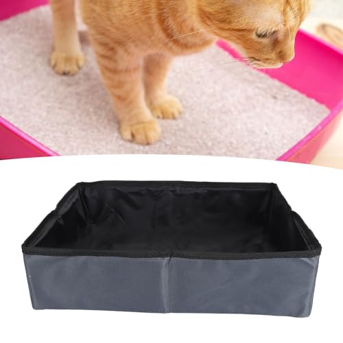 Zusammenklappbare Katzentoilette, 600D Oxford-Gewebe, Reisetoilette, Leicht zu Reinigen, Wiederverwendbare Katzentoilette mit Schaufel, Tragbare Katzentoilette, (L) von JOROBURO