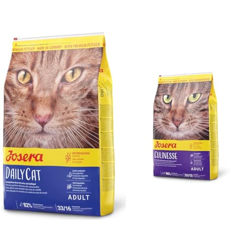 JOSERA DailyCat (1 x 10 kg) | getreidefreies Katzenfutter mit Geflügel & Culinesse (1 x 10 kg) | Katzenfutter mit Lachsöl von JOSERA