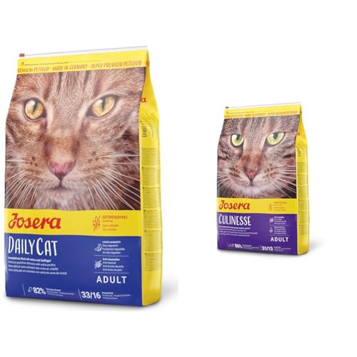 JOSERA DailyCat (1 x 10 kg) | getreidefreies Katzenfutter mit Geflügel & Culinesse (1 x 10 kg) | Katzenfutter mit Lachsöl von Josera