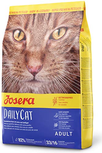 JOSERA DailyCat (1 x 400 g) | getreidefreies Katzenfutter mit Geflügel, Kräutern und Früchten | Super Premium Trockenfutter für ausgewachsene Katzen | 1er Pack von Josera