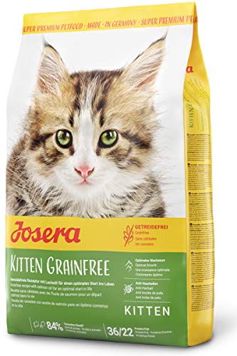 JOSERA Kitten grainfree (1 x 400 g) | getreidefreies Katzenfutter mit Lachsöl | Super Premium Trockenfutter für wachsende Katzen | 1er Pack von Josera