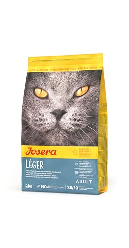 JOSERA Léger (1 x 2 kg) | Adult | Premium Trockenfutter für ausgewachsene sterilisierte oder übergewichtige Katzen | Geflügel | wenig Fett & viel Protein | weizenfrei | Katzenfutter | 1er Pack von Josera