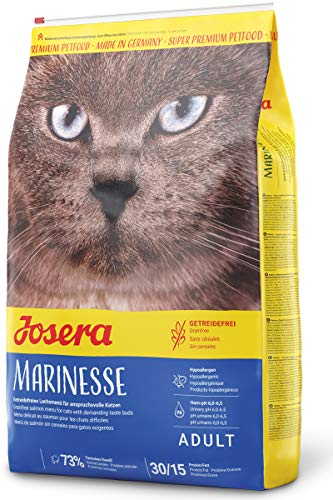 JOSERA Marinesse (1 x 10 kg) | Lachs, Kartoffel und Erbse als ausgesuchte Proteinquelle | für anspruchtsvolle Katzen | hypoallergenes Katzenfutter | Super Premium Trockenfutter | 1er Pack von Josera
