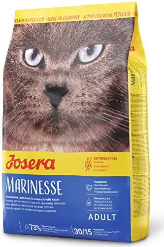 JOSERA Marinesse (1 x 400 g) | hypoallergenes Katzenfutter | Lachs, Kartoffel und Erbse als ausgesuchte Proteinquellen | Super Premium Trockenfutter für ausgewachsene, anspruchsvolle Katzen | 1er Pack von Josera