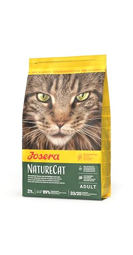 JOSERA Naturelle (1 x 2 kg) | getreidefreies Katzenfutter mit moderatem Fettgehalt | ideal für sterilisierte Katzen | Super Premium Trockenfutter für ausgewachsene Katzen | 1er Pack von Josera