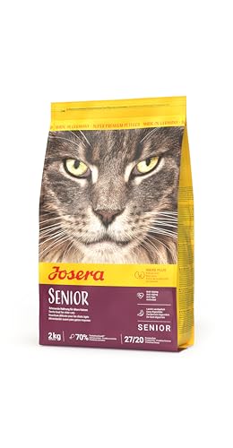 JOSERA Senior (1 x 2 kg) | Senior | Premium Trockenfutter für ältere Katzen oder Katzen mit Niereninsuffizienz | Geflügel & Reis | leicht verdaulich | getreidefrei | Katzenfutter | 1er Pack von Josera