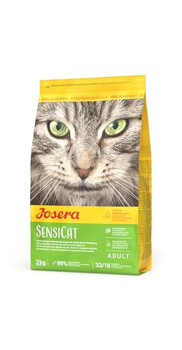 JOSERA SensiCat (1 x 2 kg) | Katzenfutter mit extra verträglicher Rezeptur | Super Premium Trockenfutter für ausgewachsene und empfindliche Katzen von Josera